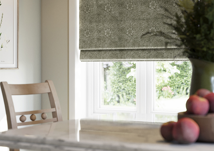 William Morris At Home Marigold Velvet, Sage - Roman Blind - Image 5